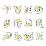 Berloque 12 Signos do Zodíaco Gold Prata 925