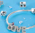 Berloque Letra Cravejada Alfabeto Prata 925 Separador